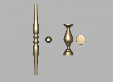 Balusters (Two legs, BL_0673) 3D models for cnc