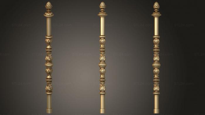 Balusters (Pillar with a bump, BL_0676) 3D models for cnc