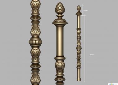 Balusters (Pillar with a bump, BL_0676) 3D models for cnc