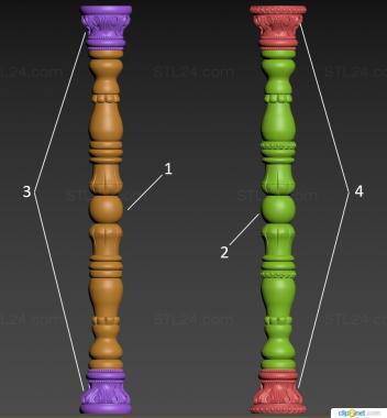 Balusters (Balustrade, BL_0678) 3D models for cnc