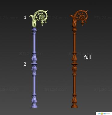 Balusters (Round-topped balustrade, BL_0679) 3D models for cnc