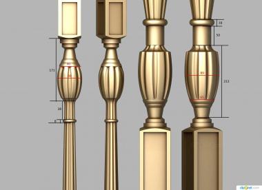 Balusters (Bed column, BL_0681) 3D models for cnc