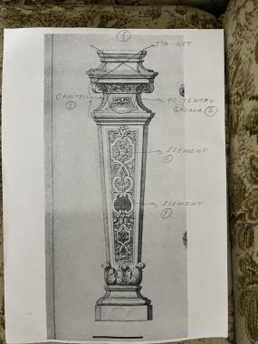 Balusters (Square cross-section balustrade with classic carvings, BL_0682) 3D models for cnc