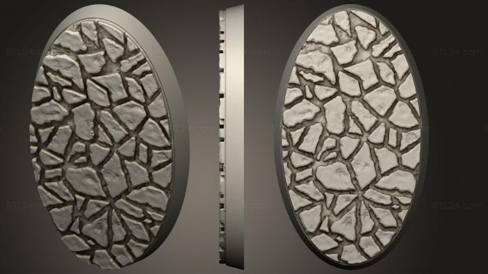 Bases (60mm oval marked, BASES_0239) 3D models for cnc