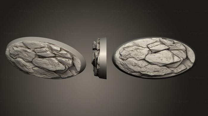 Bases (2550 mm oval rock ground 3, BASES_0305) 3D models for cnc