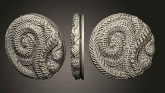 Bases (Alien Hive 1 inch A 001, BASES_0335) 3D models for cnc