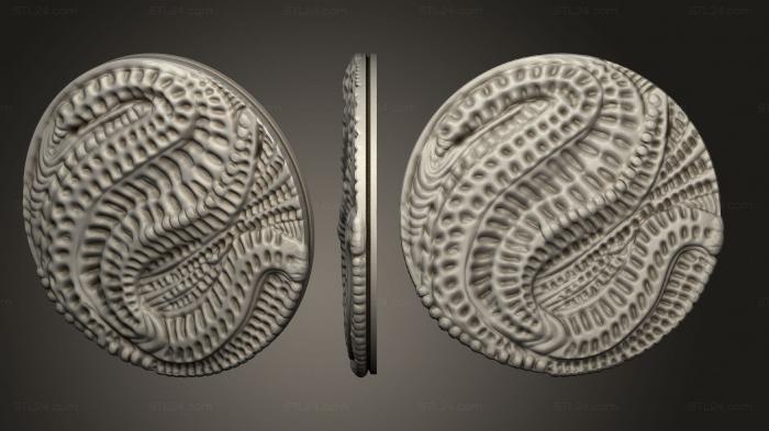 Bases (Alien Hive 1 inch A 003, BASES_0337) 3D models for cnc