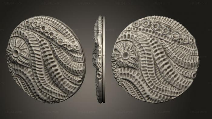 Bases (Alien Hive 1 inch A 004, BASES_0338) 3D models for cnc