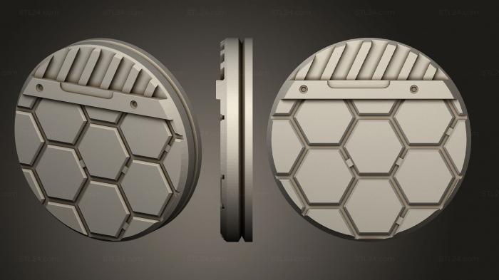 Bases (Alien Hive 1 inch A 008, BASES_0342) 3D models for cnc