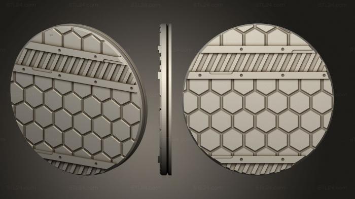 Bases (Alien Hive 1 inch A 009, BASES_0343) 3D models for cnc