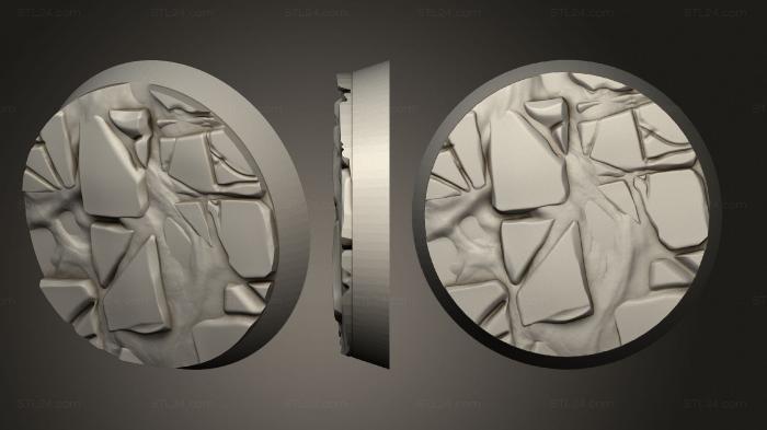 Bases (Aliens Round 25mm 2, BASES_0361) 3D models for cnc