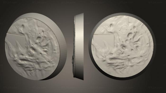 Bases (Aliens Round 25mm 4, BASES_0363) 3D models for cnc