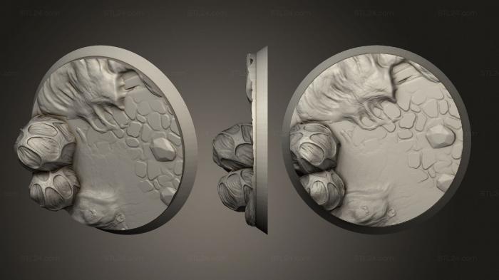 Bases (Aliens Round 50mm 1, BASES_0373) 3D models for cnc