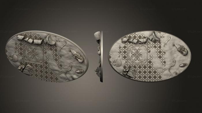 Bases (Arabian Nights Oval 105x170, BASES_0523) 3D models for cnc