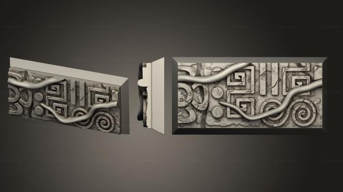 Базы (Квадратный магнит Aztec 25x50 мм, BASES_0655) 3D модель для ЧПУ станка