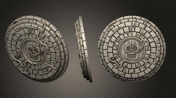 Bases (aztec arc terrain no magnets bottom supports, BASES_0677) 3D models for cnc