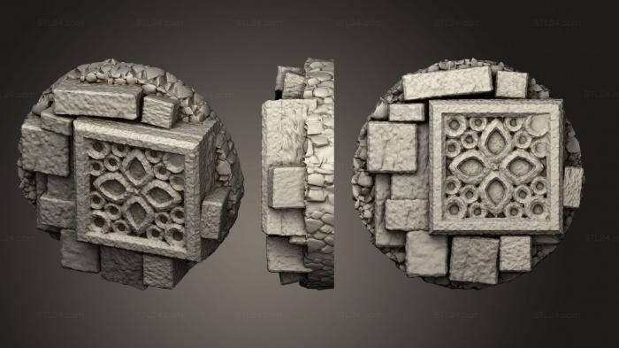 Bases (base gothic ruins 25mm a, BASES_0995) 3D models for cnc