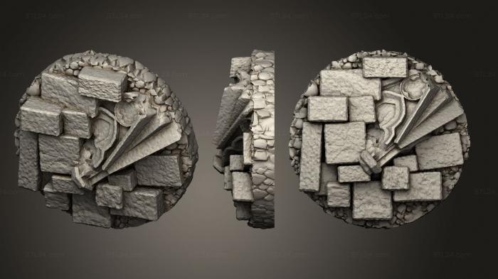 Bases (base gothic ruins 25mm c, BASES_0997) 3D models for cnc