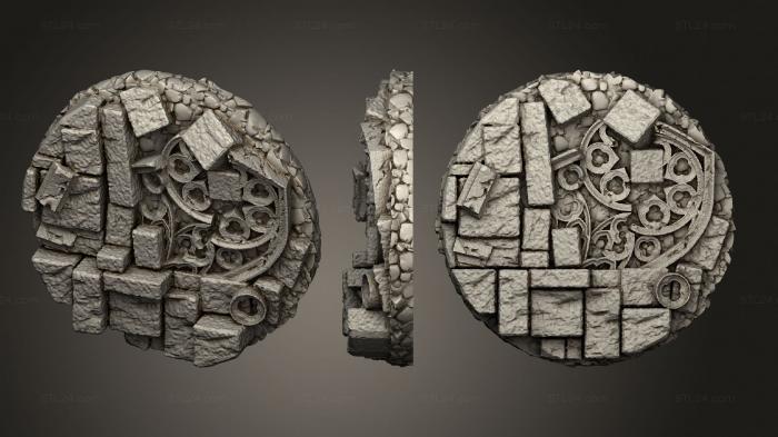 Bases (base gothic ruins 40mm f, BASES_1004) 3D models for cnc