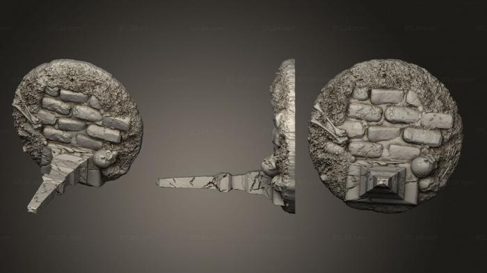 Bases (base graveyard 32mm a, BASES_1014) 3D models for cnc