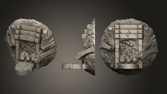 Bases (base graveyard 40mm k, BASES_1021) 3D models for cnc