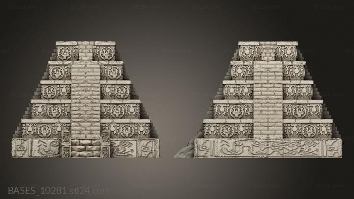 Bases (Quetzal Itza Pyramid Hi RES, BASES_10281) 3D models for cnc