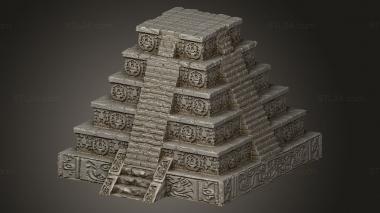 Bases (Quetzal Itza Pyramid Hi RES, BASES_10281) 3D models for cnc