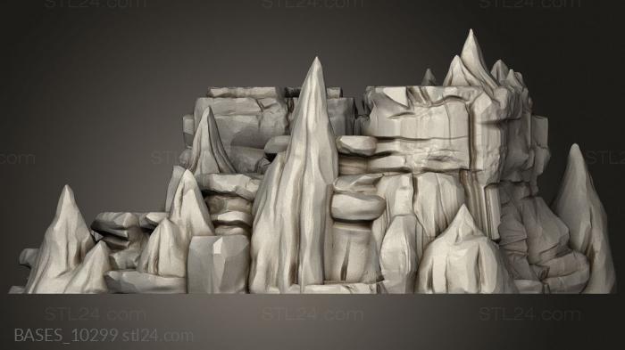 Bases (Raised Caverns, BASES_10299) 3D models for cnc