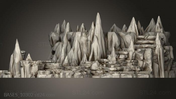 Bases (Raised Caverns, BASES_10302) 3D models for cnc