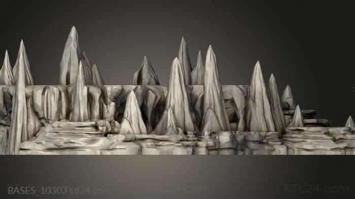 Bases (Raised Caverns, BASES_10303) 3D models for cnc