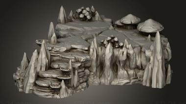 Bases (Raised Shroom Caverns Mushroom, BASES_10305) 3D models for cnc