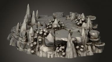 Bases (Raised Shroom Caverns Mushroom, BASES_10306) 3D models for cnc