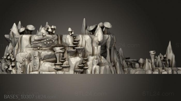 Bases (Raised Shroom Caverns Mushroom, BASES_10307) 3D models for cnc