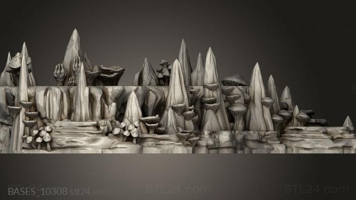 Bases (Raised Shroom Caverns Mushroom, BASES_10308) 3D models for cnc