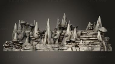 Bases (Raised Shroom Caverns Mushroom, BASES_10308) 3D models for cnc