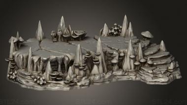 Bases (Raised Shroom Caverns Mushroom, BASES_10308) 3D models for cnc