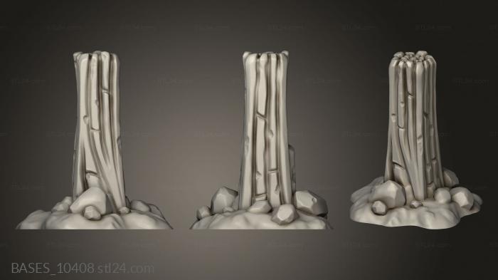 Базы (ДОРОЖНЫЕ ЗНАКИ СТОЛБ УКАЗАТЕЛЯ НЕБОЛЬШОЙ, BASES_10408) 3D модель для ЧПУ станка