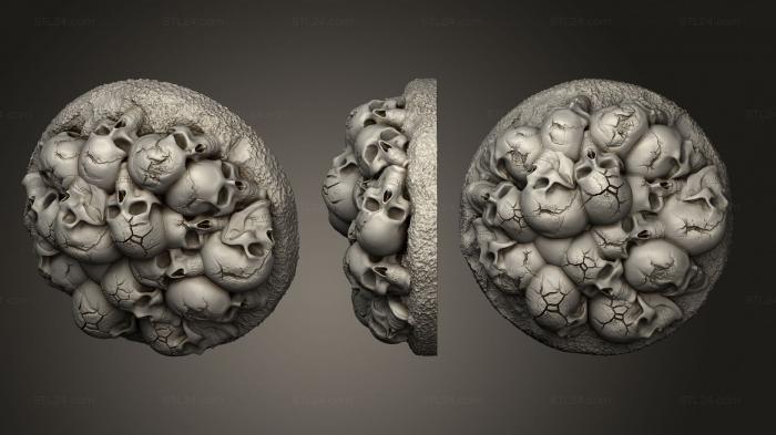 Bases (base skulls bones 25mm a, BASES_1161) 3D models for cnc