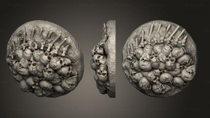 Bases (base skulls bones 32mm a, BASES_1166) 3D models for cnc