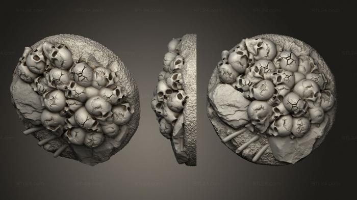 Bases (base skulls bones 32mm c, BASES_1168) 3D models for cnc