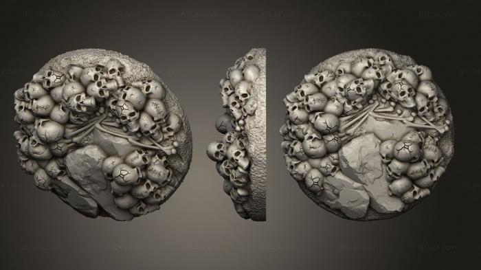 Bases (base skulls bones 40mm j, BASES_1172) 3D models for cnc