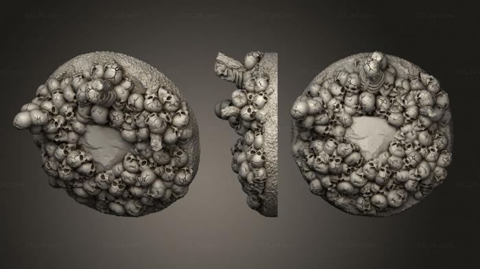 Bases (base skulls bones 50mm l, BASES_1174) 3D models for cnc