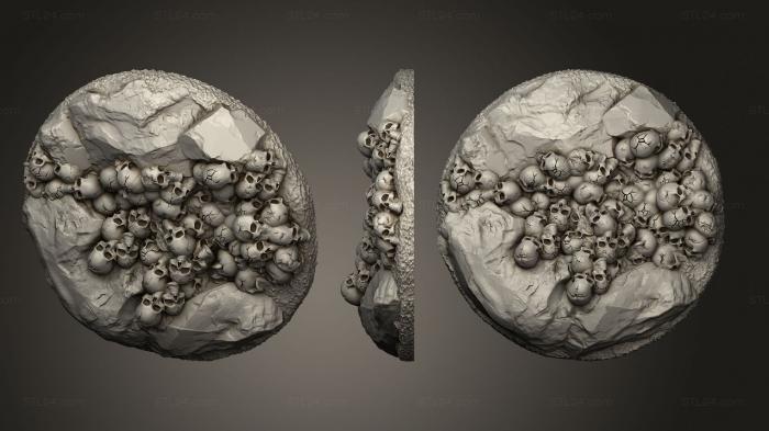 Bases (base skulls bones 60mm k, BASES_1175) 3D models for cnc