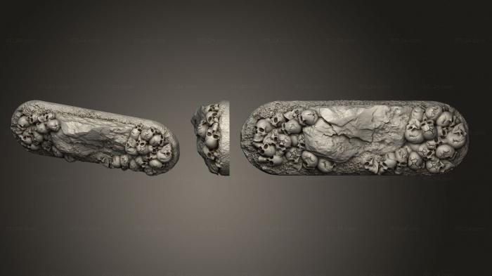 Bases (base skulls bones 70x25mm m, BASES_1177) 3D models for cnc