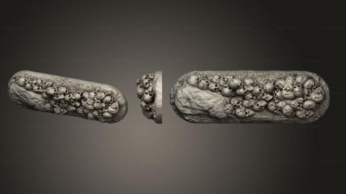 Bases (base skulls bones 70x25mm n, BASES_1178) 3D models for cnc