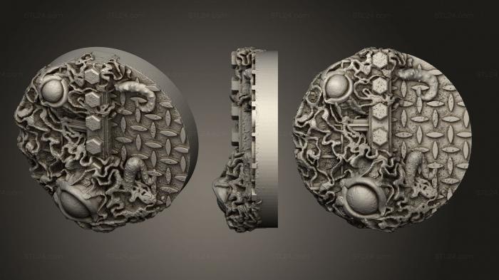 Bases (base the plague 32mm a, BASES_1215) 3D models for cnc
