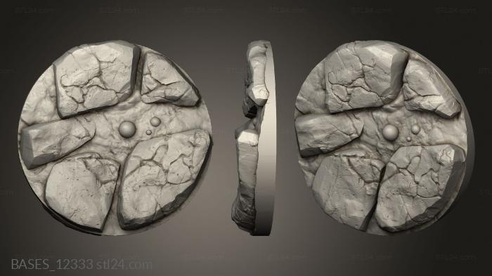 Bases (Volcanic Texture, BASES_12333) 3D models for cnc