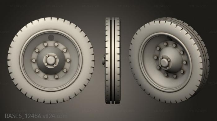 Bases (wheels various pak wheel, BASES_12486) 3D models for cnc