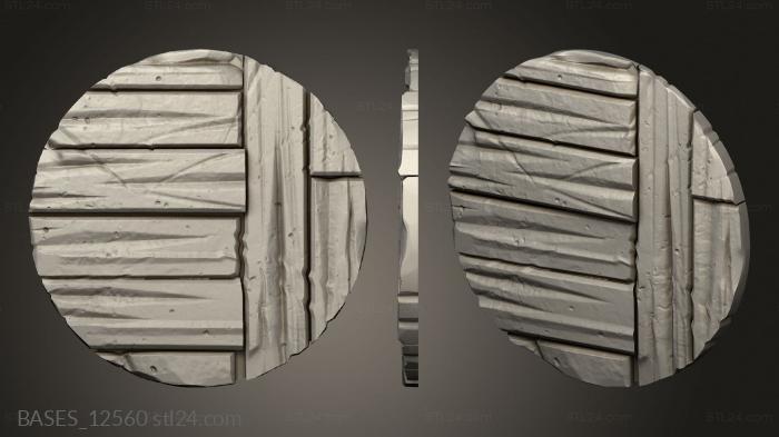 Bases (WOODEN Texture Wood, BASES_12560) 3D models for cnc