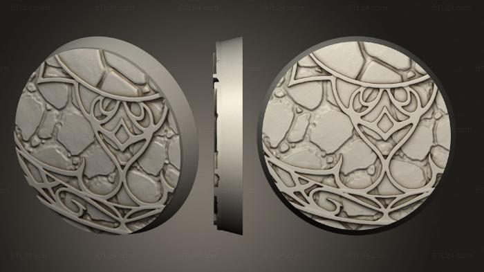 Bases (Bases Battle 30mm D, BASES_1414) 3D models for cnc